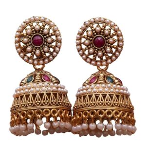 Traditional and Antique Pearl Jhumki Earring  for women and Ethinic style jhumka for girls