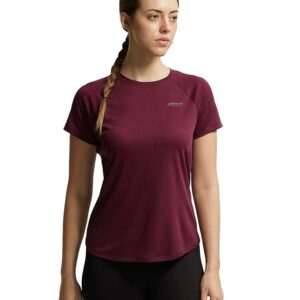 Jockey MW73 Women's Microfiber Fabric Polyester Relaxed Fit Half Sleeve Active Wear T-Shirt with Stay Fresh Treatment